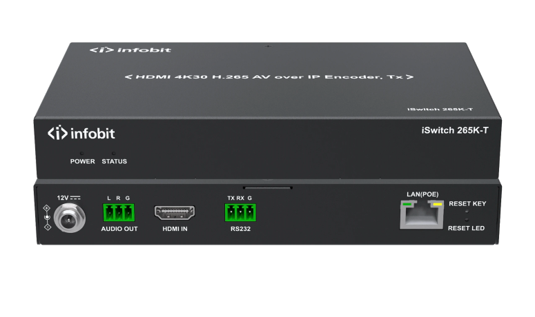 Декодер видеосигнала Infobit iSwitch 265K-R HDMI 4K30 H.265 AV over IP